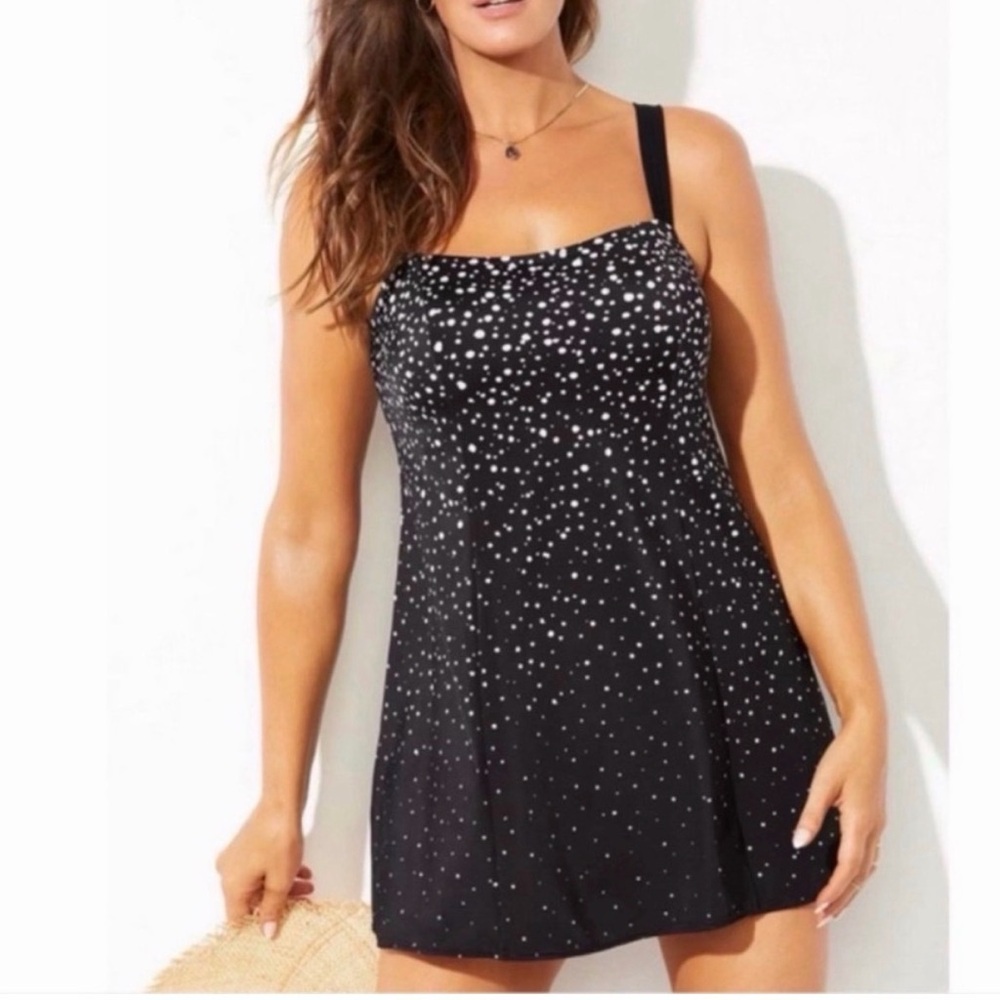Swimsuits For All Black
White Dot modest
SwimDress Princess Seam Size 10 New - Picture 2 of 5